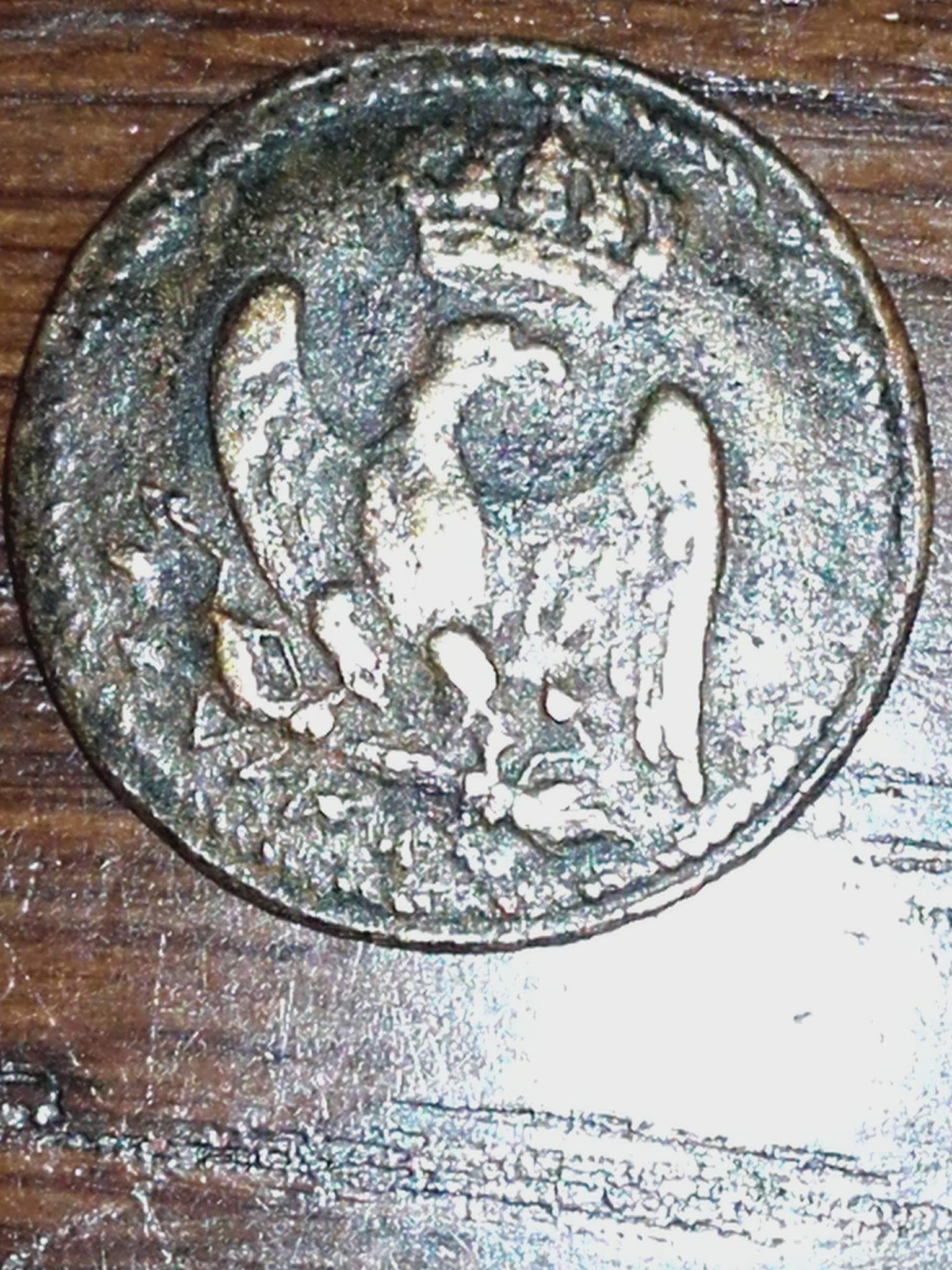 Coin-Dug-Up-In-British-Garden